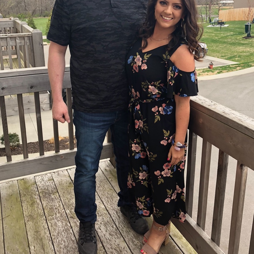 Black floral Jumpsuit